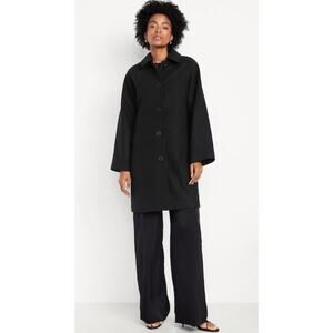 Gap Wool Blend Women's Coats Jackets Winter Button Front Navy Blue Size L 2007